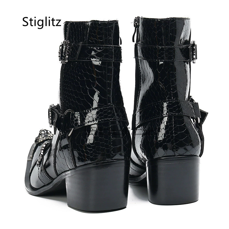 Bottes Chelsea en cuir verni p - Leather Classic Strap avis et prix